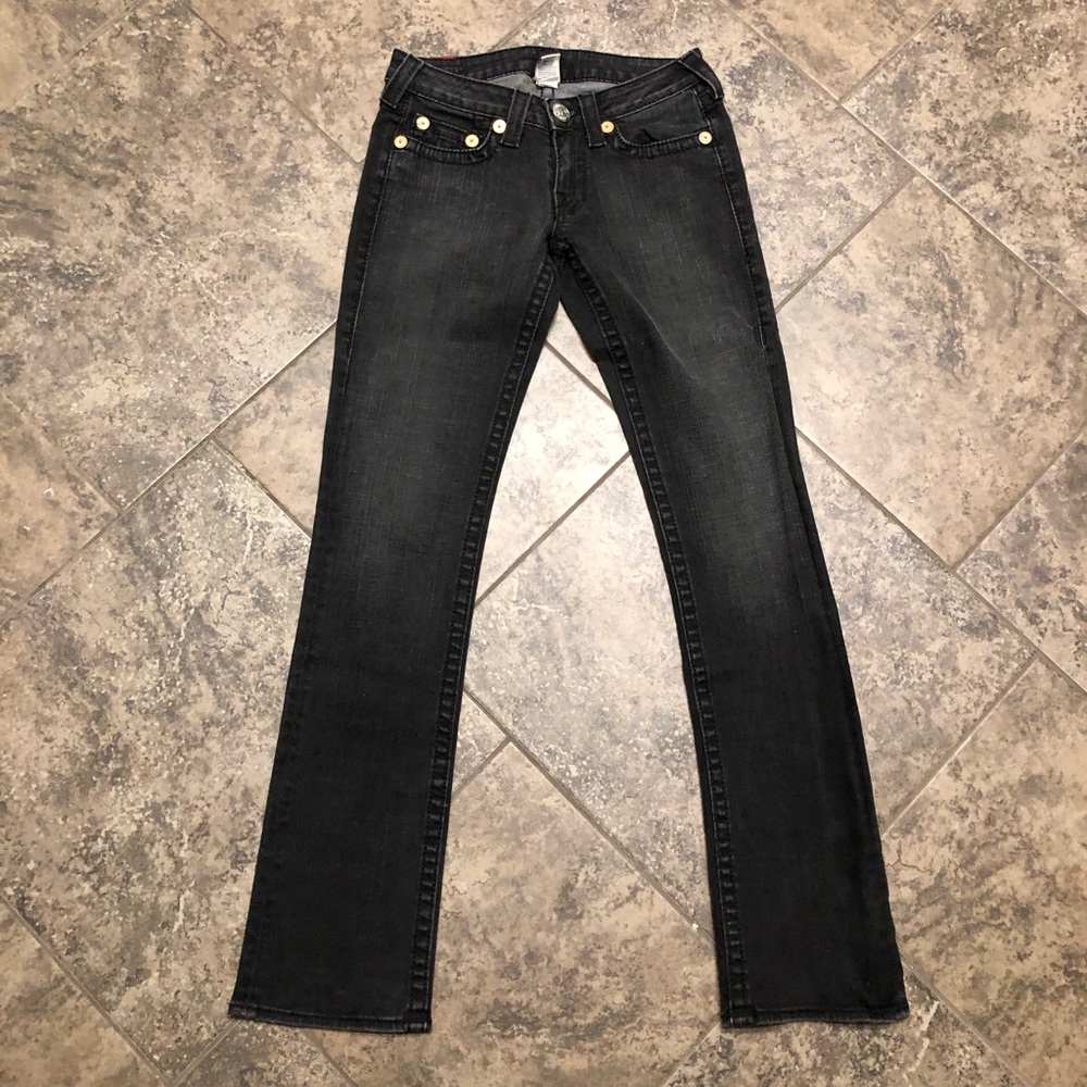 ❌SOLD❌TRUE RELIGION BLACK JOHNNY SUPER T JEANS